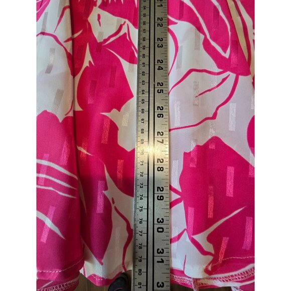 Vintage Givenchy En Plus Pink & White Floral Skirt Set M/L Cruise Beach Summer - Picture 11 of 16